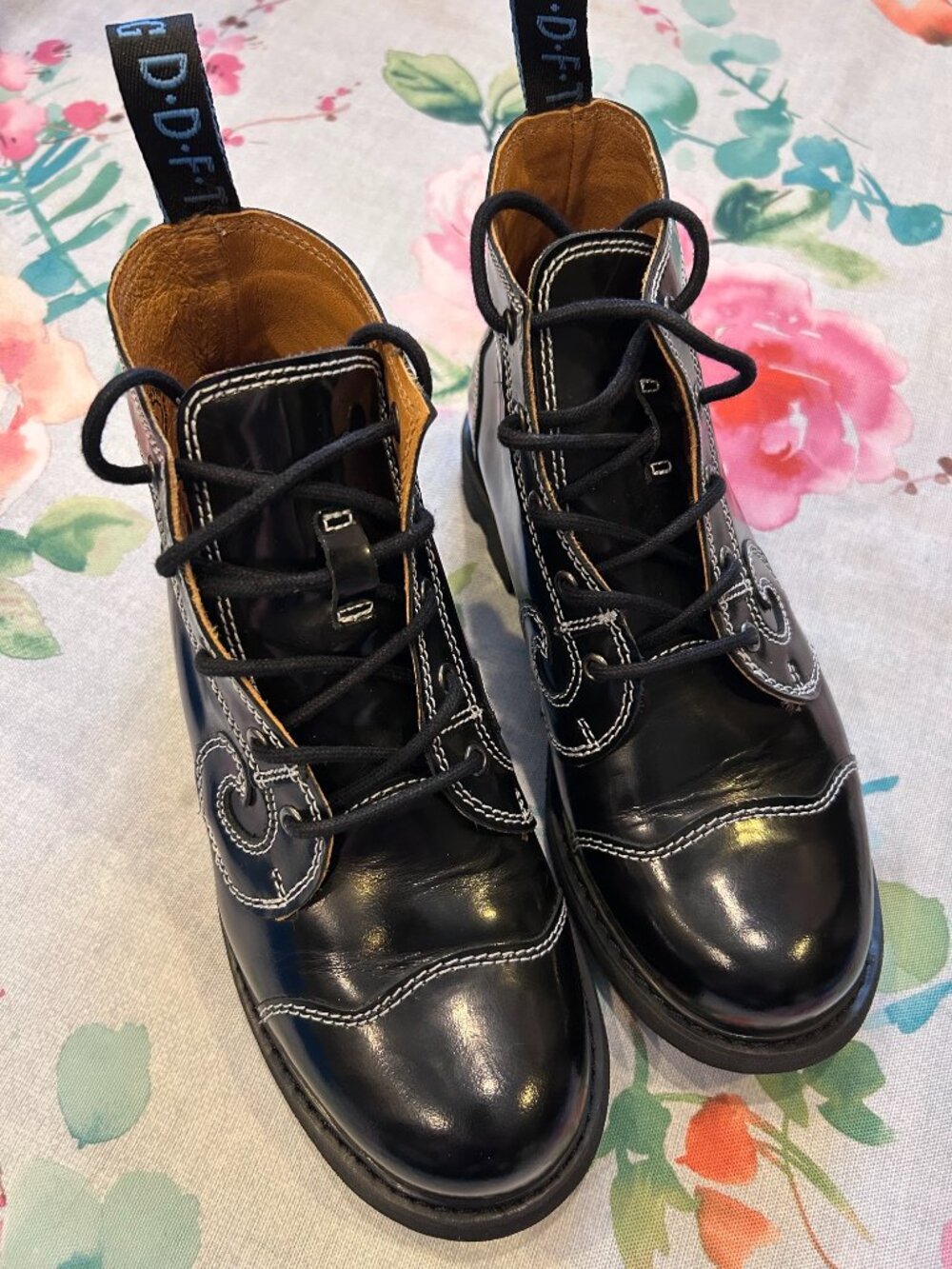 Fluevog 5-eye Derby Swirl Boots (Discontinued style)